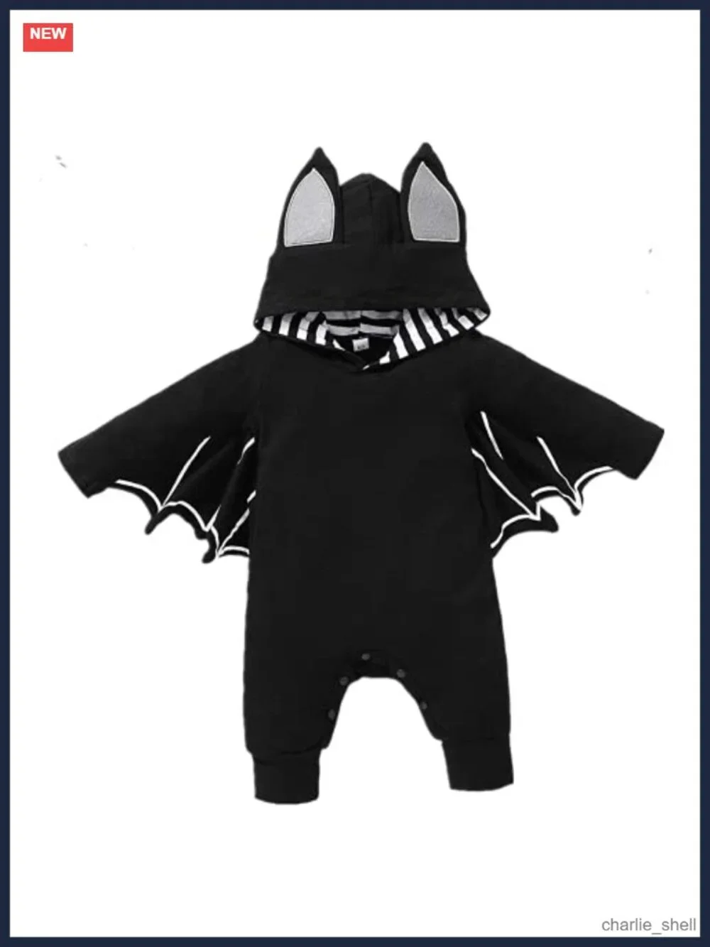Baby Halloween Bat Romper Hooded Jumpsuit Cosplay Costume